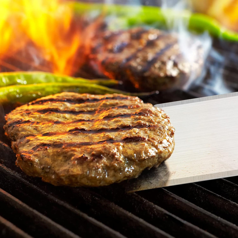 Metal Burger Spatula 2PCS, Heavy Duty Stainless Steel Griddle Hamburger Spatula gallery