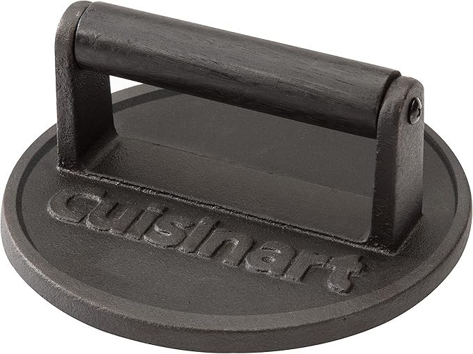 Cuisinart CISB-111C Cast Iron Smash Burger Press Heat Resistant Handle gallery