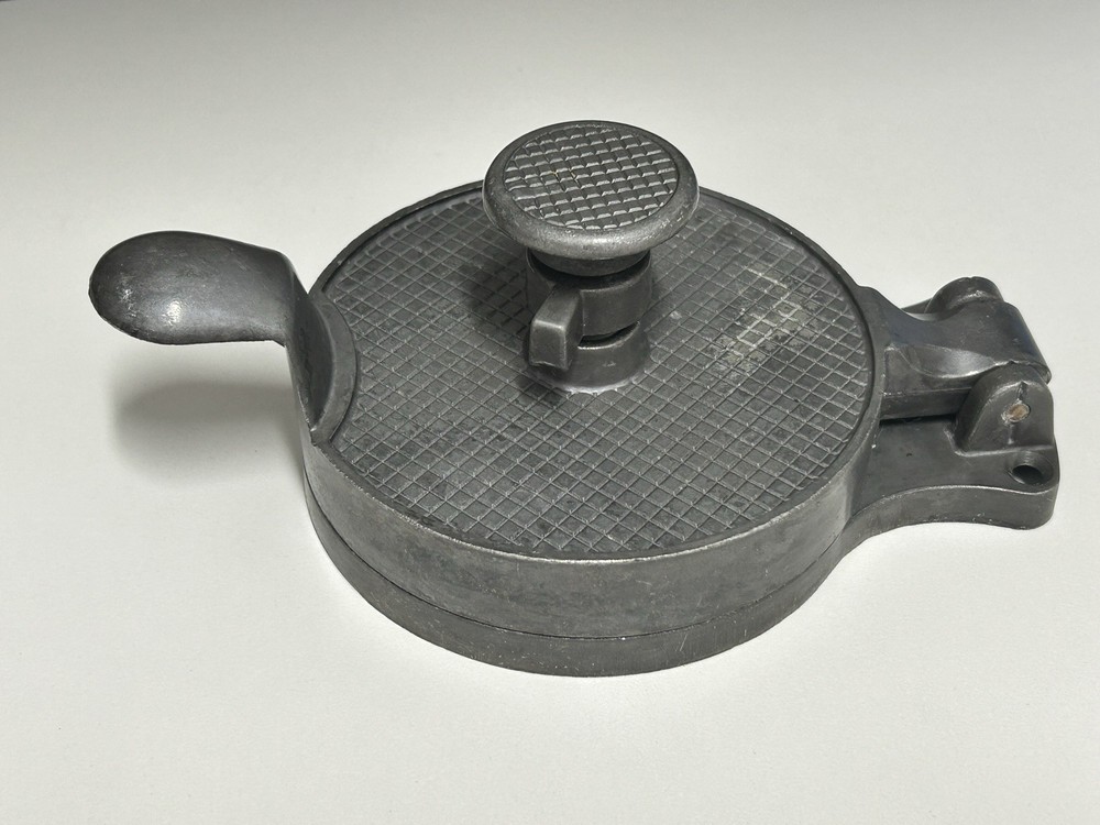 Vintage Cast Aluminum Hinged Hamburger Press