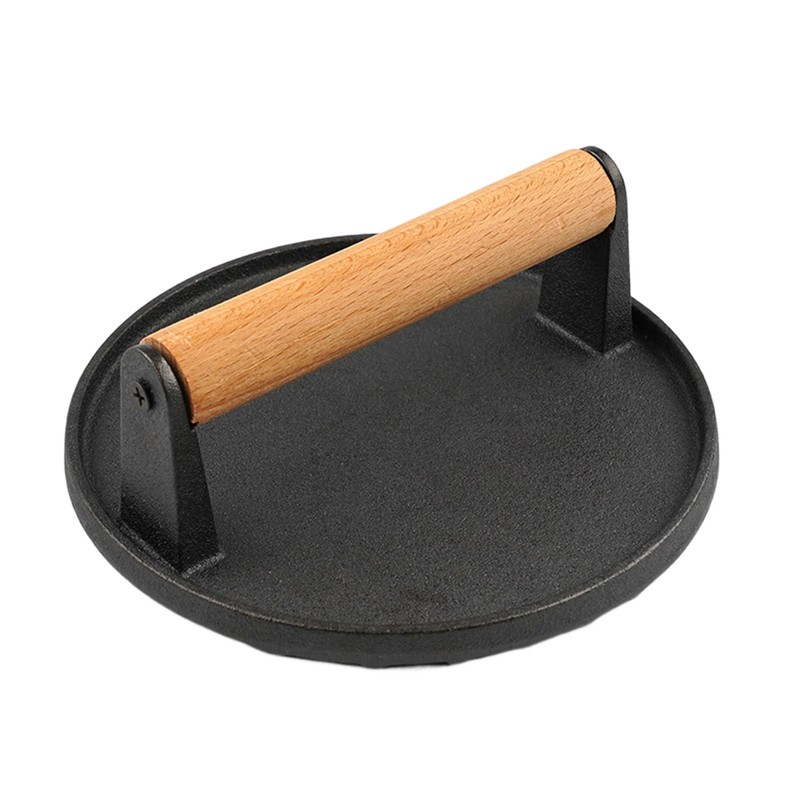 Cast Iron Burger Press Non-Stick Pressing Frying Pan for Panini Outdoor Barbecue gallery