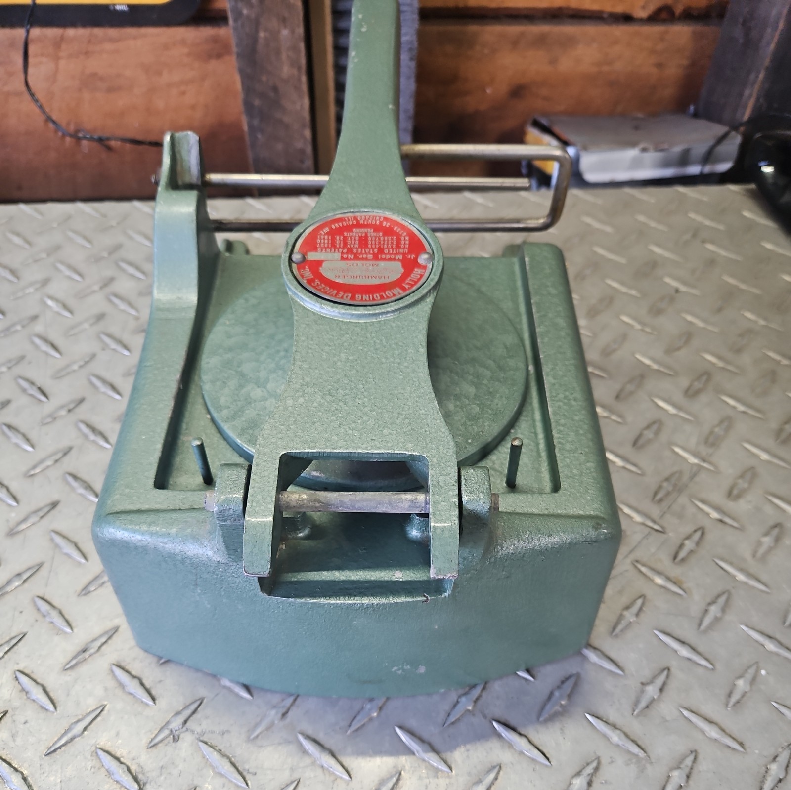 Vintage Art Deco HollMatic Holly Jr Hamburger 5" Patty Mold Press Machine Burger gallery
