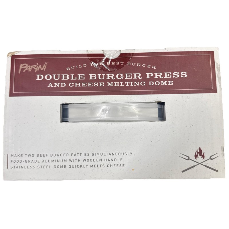 NEW - Parini Double Non-Stick Burger Press & Cheese Melting Dome 8.75" gallery
