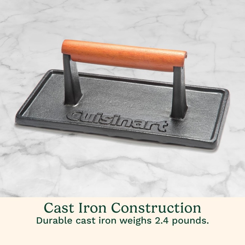 Heavy Duty Nonstick Rectangle Burger Press with Wood Handle, gallery
