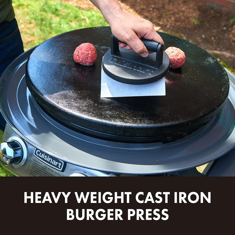 CSBK-400, Smashed Burger Kit, Cast Iron & CCB-500 Griddle Scraper, Six-Inch Wide gallery