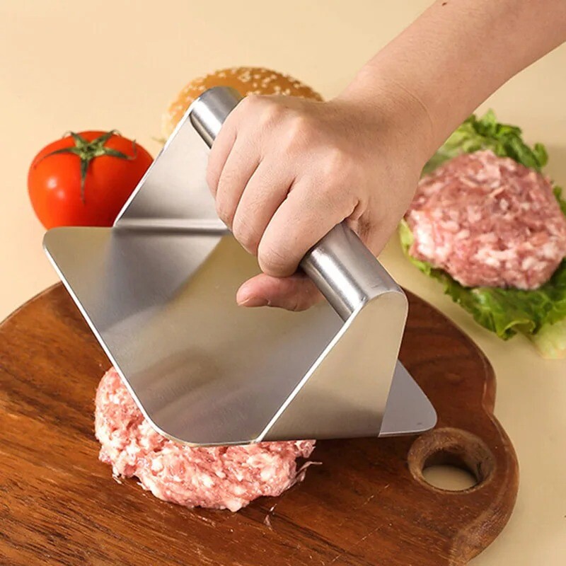 430 Stainless Steel Hamburger Meat Press Circular Square Hamburger Meat Press gallery
