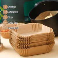 10 Inch Air Fryer Liners Disposable, 200Pcs Square 10 In, Copper gallery