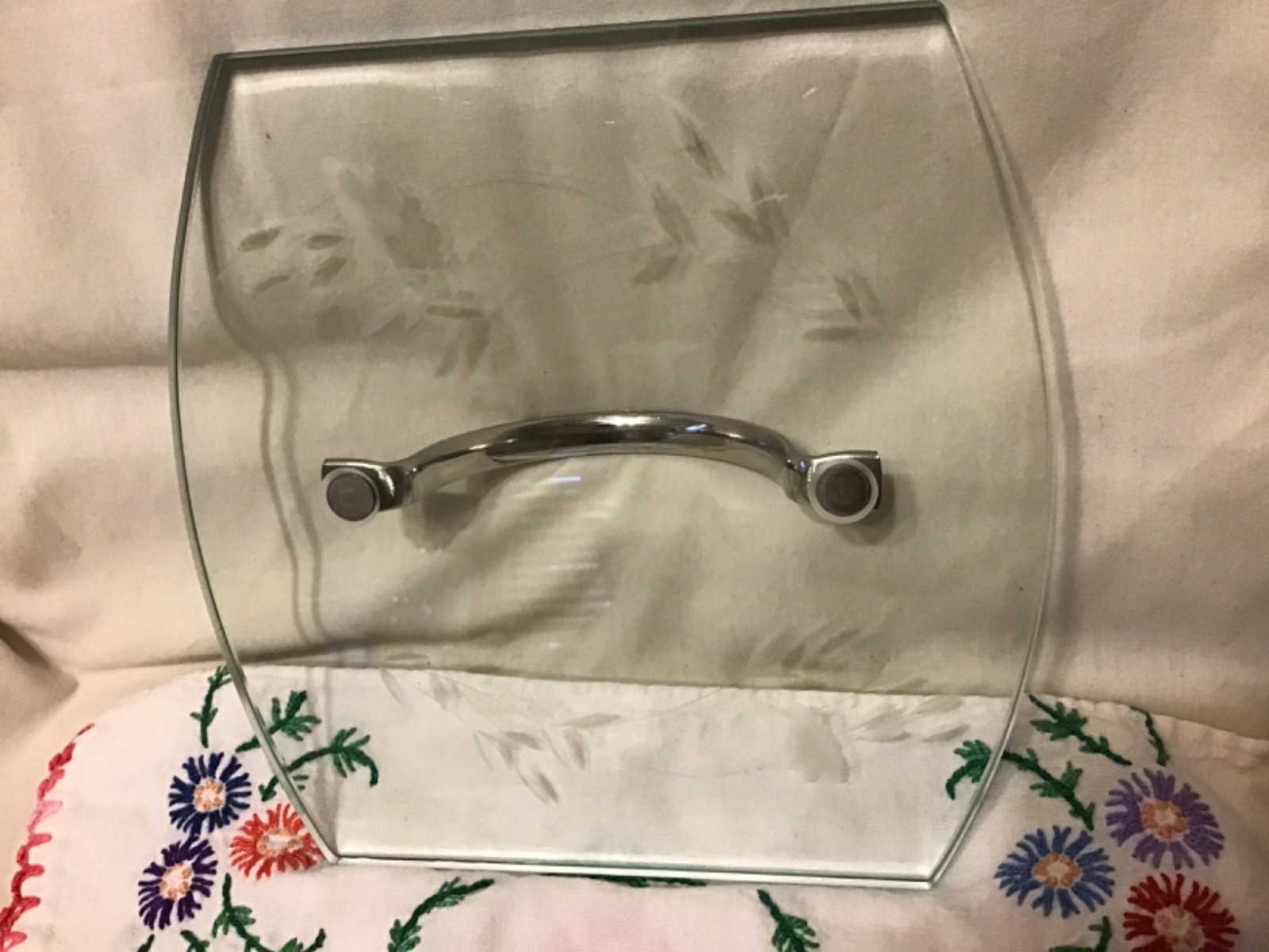 Princess House Heritage Etched Grill Press 8” x 8” x 1/2” Thick VGC gallery
