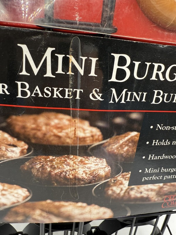 Charcoal Companion Mini Burger Basket & Mini Burger Press Set gallery