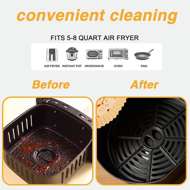 Air Fryer Liners Disposable 50-Pack - Non-Stick Parchment Paper middle, 50pcs gallery