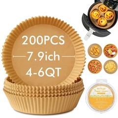 Sipnore 200PCS Round 7.9″ Non-Stick Disposable 7.9,