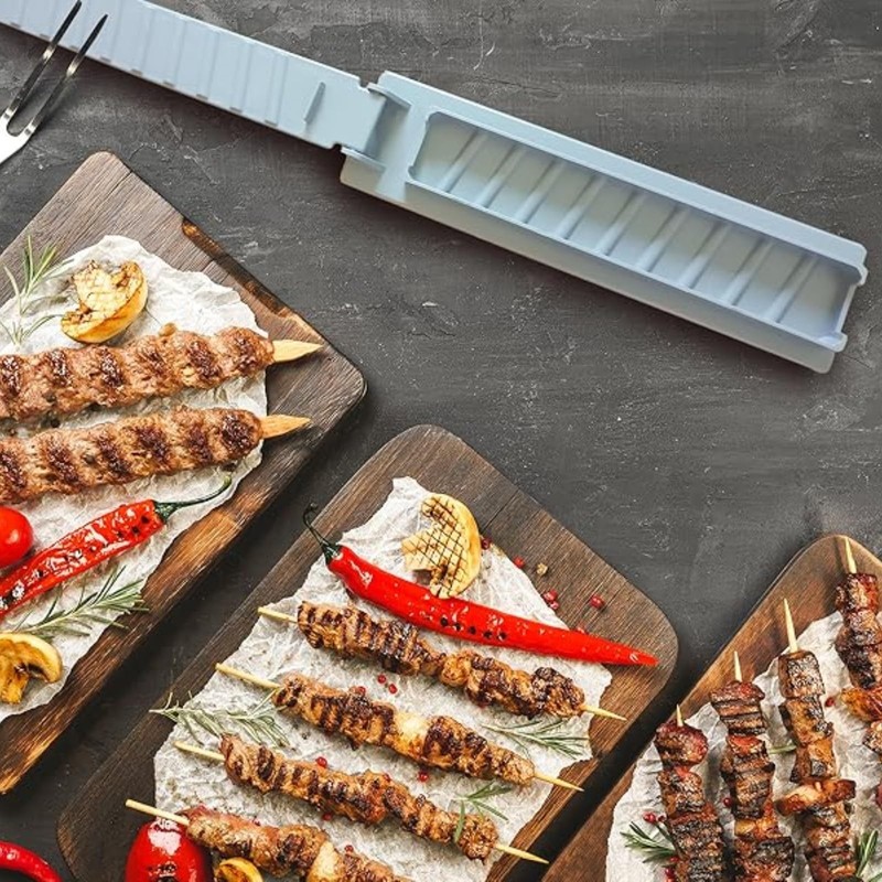 2Pcs Kebab Maker Press | Create Flawless, Manual Kabob Mould, Kabob Maker Bar... gallery