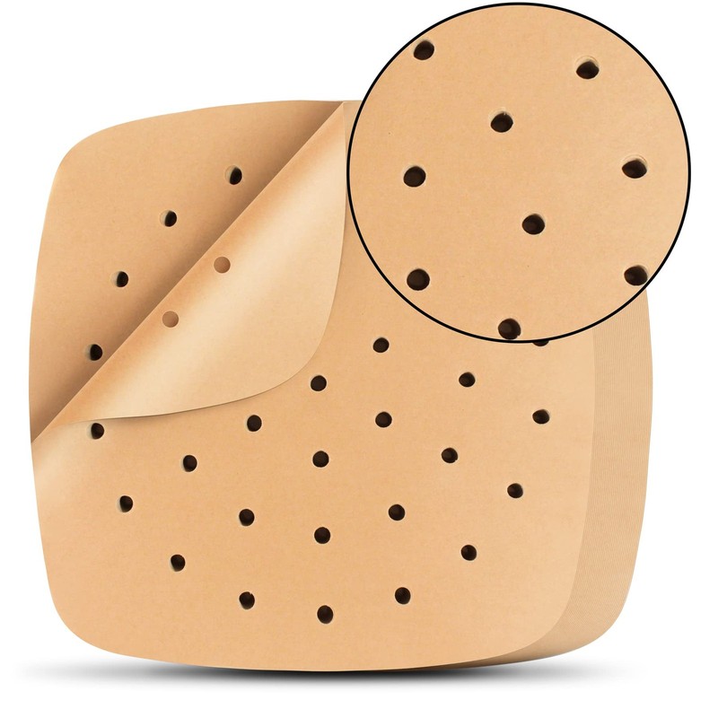 Air Fryer Liners, 200Pcs Square, 8.5 Inch 200 Count (Pack of 1), Unbleached gallery