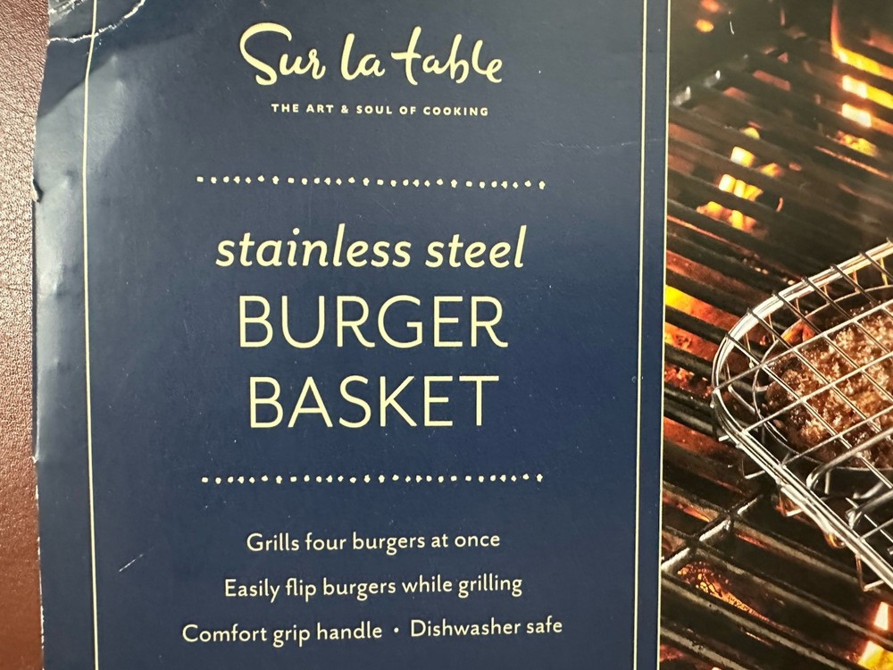 SUR LA TABLE 🔥BURGER STAINLESS STEEL GRILL 4 BURGERS 🍔 AT ONCE