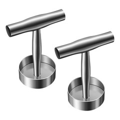 2 Pcs Metal Hamburger Press Patty Maker Stainless Steel for Smash Burgers