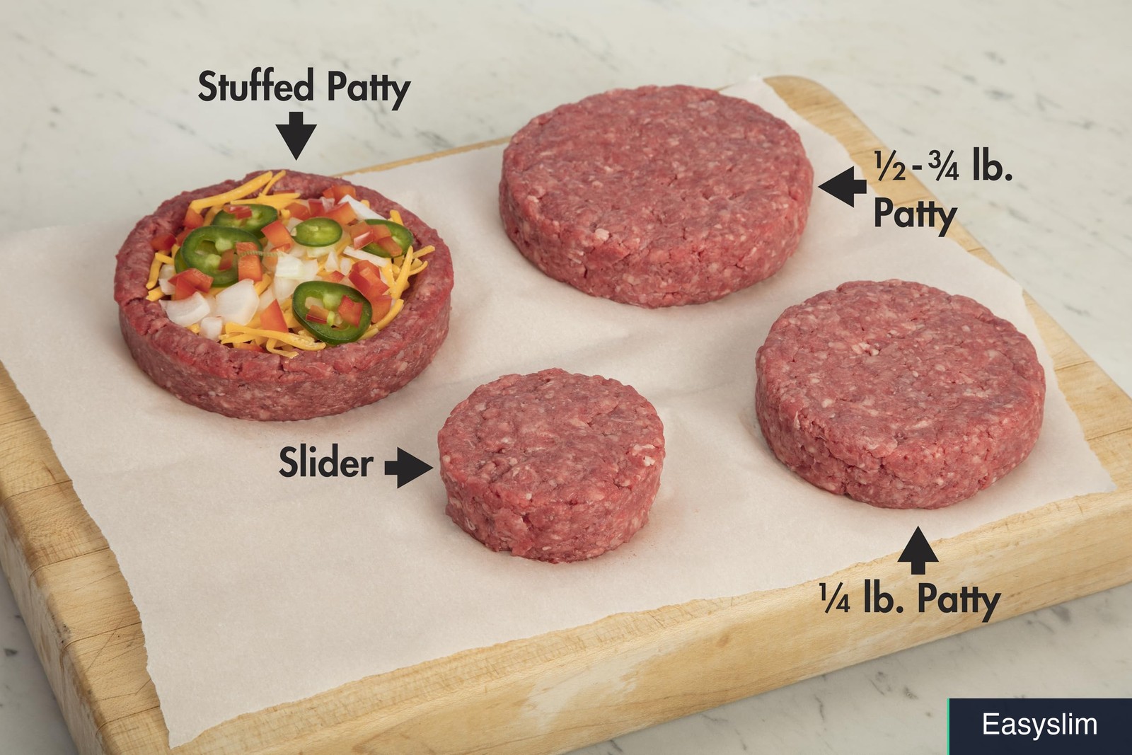 Burger Press 4-in-1 Stuffed Burgers Sliders Regular Thick Patties gallery