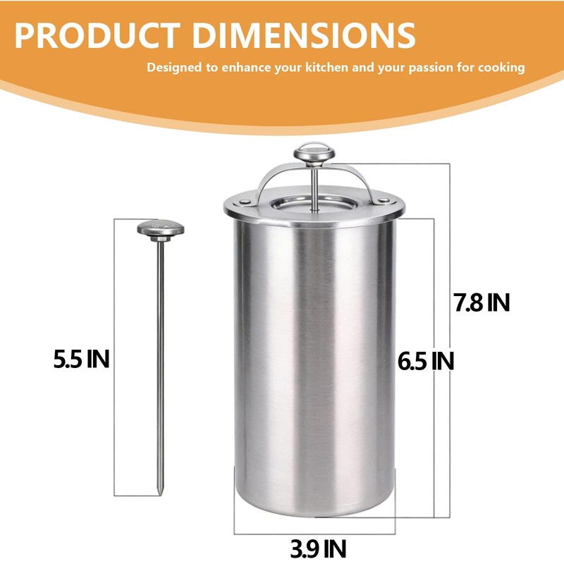 Ham Press,Deli Meat Press Stainless Steel,Lunch Meat Press Mold for Deli Meat... gallery