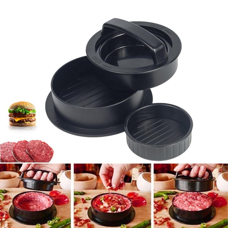 Non Stick Stuffed Burger Press Hamburger Patty Molds Maker Sliders Kitchen gallery