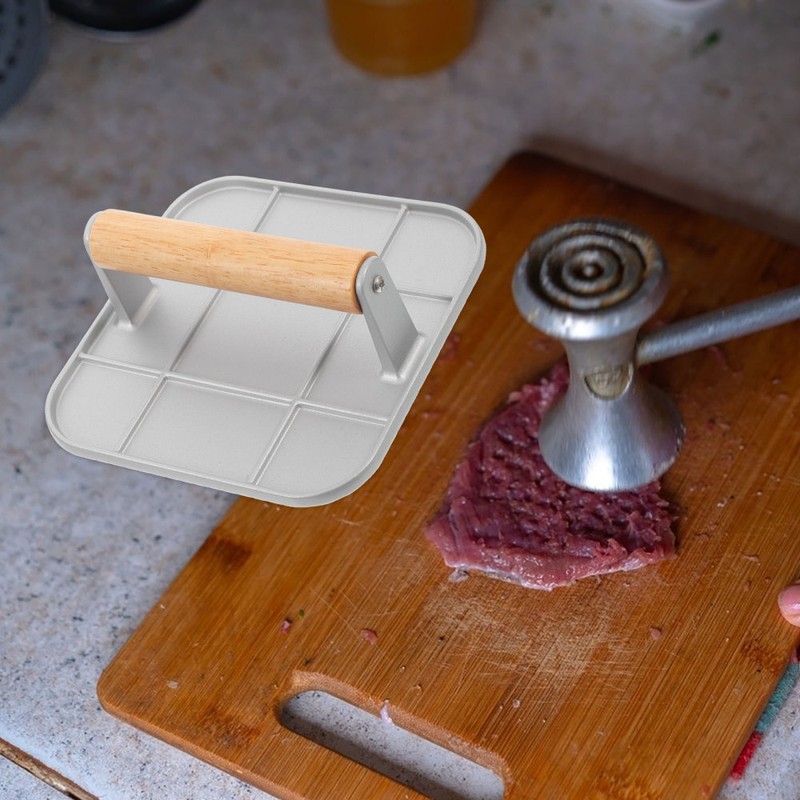 Burger Patty Press Heavy Duty Smashed Press Patty Maker Press with Wood Handle gallery