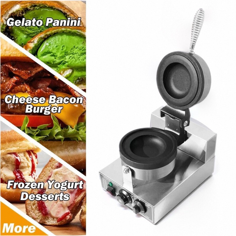UFO Double/Single Head Ice Cream Filling Waffle Maker New Ice Cream Burger Maker gallery