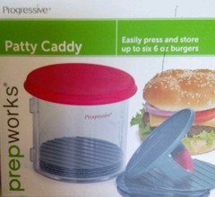 Prepworks by Progressive Hamburger Patty Caddy, Press and Storage Container