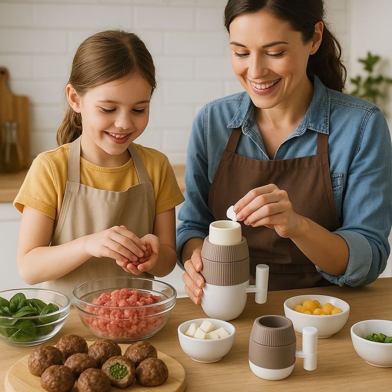 Stuffed Meatball Maker 2in1 Press for Perfectly Filled Meatballs, Cakes & More gallery
