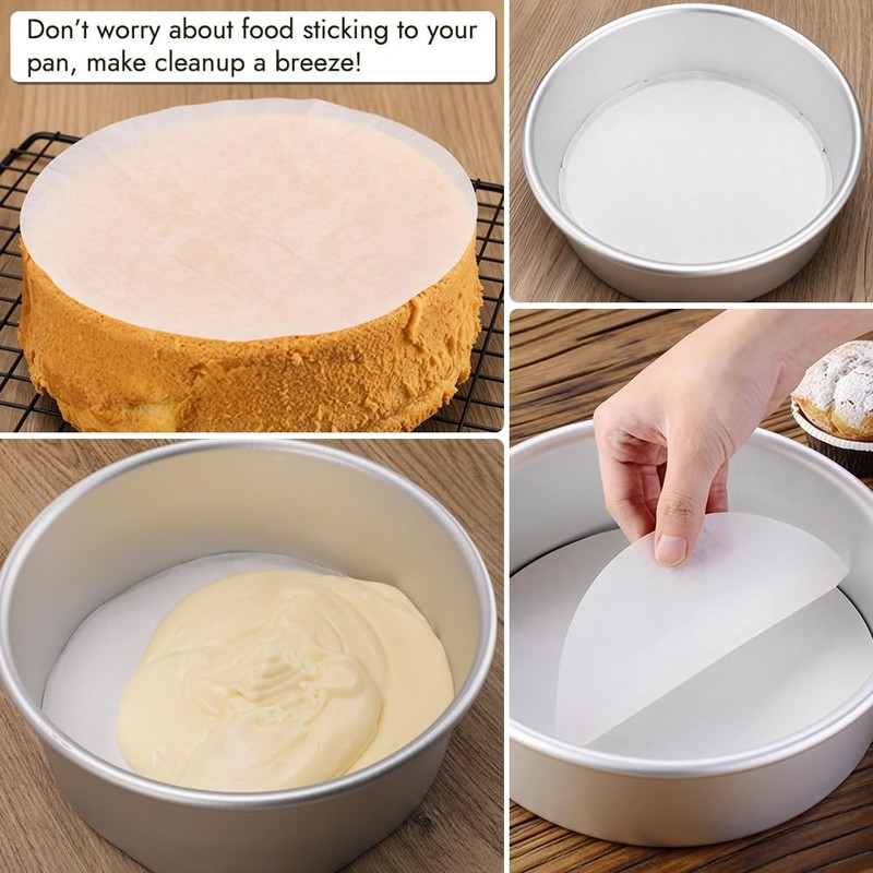 BYKITCHEN 9 Inch Parchment Paper Rounds, Set of 150, Non Stick 9 inch, Nature gallery