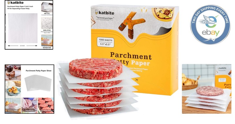 Versatile 1000 Count Non-Stick Parchement Squares 5.5'' for Cooking & Freezing gallery
