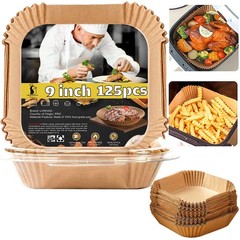 Air Fryer Liners Disposable 9 Inch, 9 inch 9″ Square 125 pcs