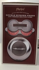 Parini Double Burger Press & Cheese Melting Dome Set Nonstick Grill BBQ Tool NEW