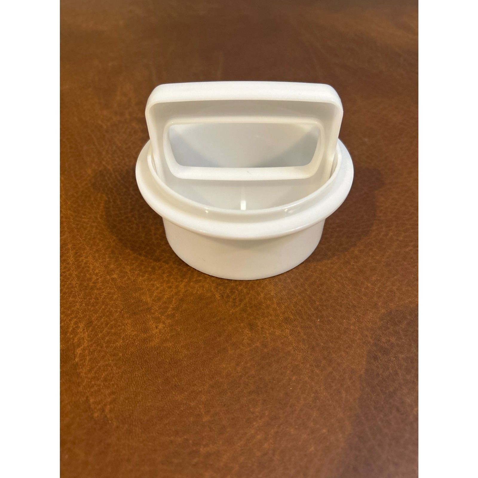 Vintage Tupperware Hamburger Press and Collar 4' Diameter gallery