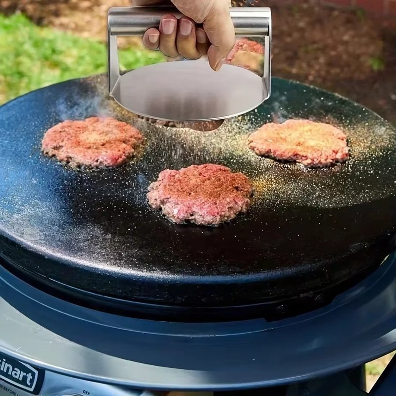 Stainless Steel Smash Burger Press,4.5 Inch Round Grill Press,Smashed Hamburger. gallery