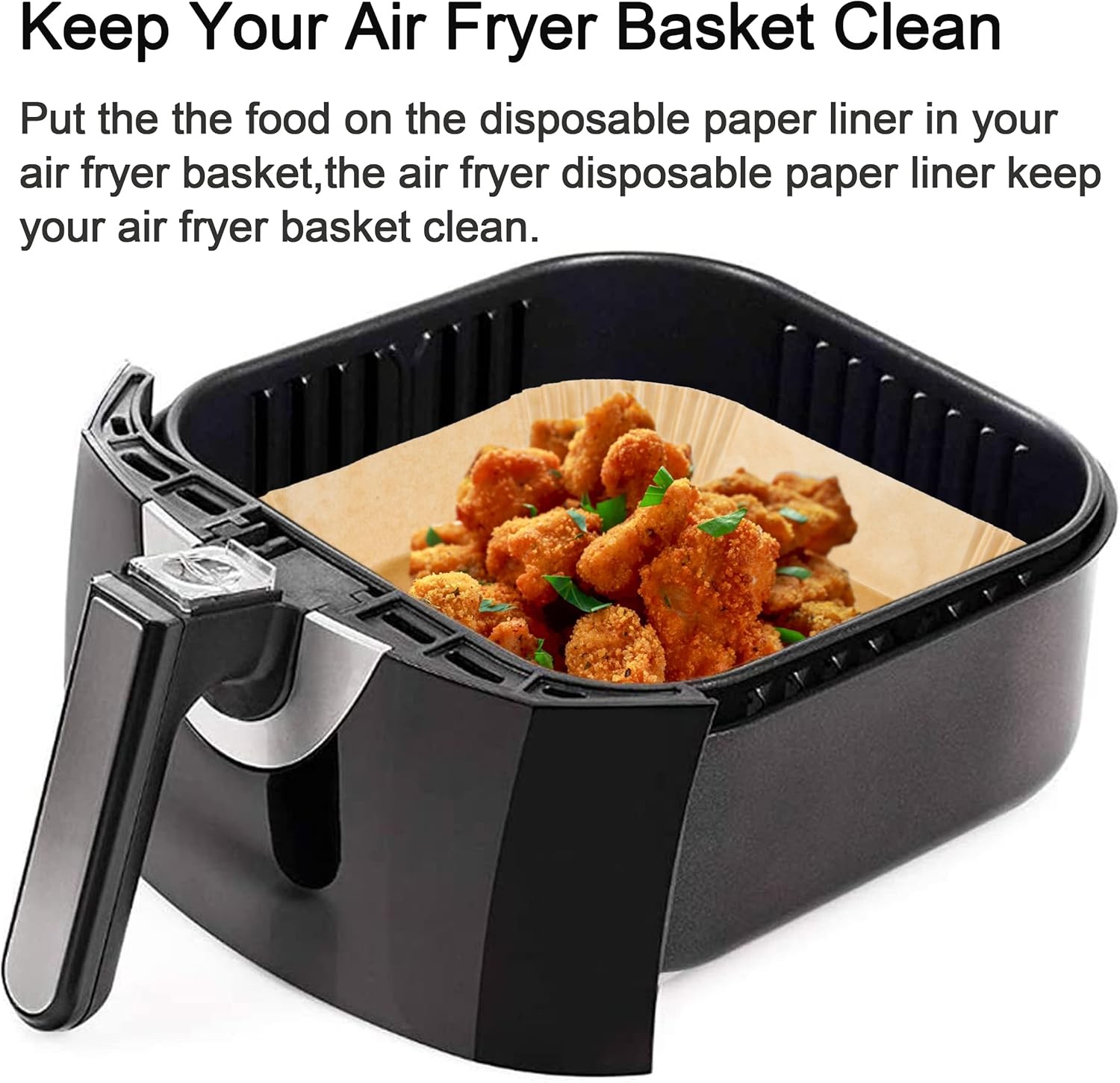 7.9 inch Air Fryer Disposable Paper Liner for Instant Vortex,100 Pcs Brown gallery