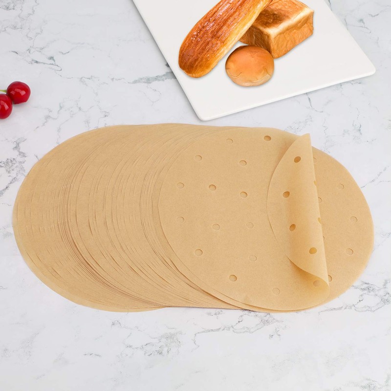 Beasea Air Fryer Parchment Paper 8 Inch, 200pcs Unbleached 8 gallery