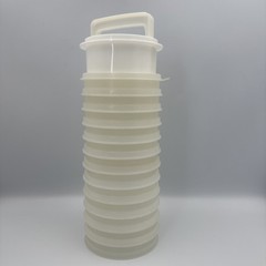 Vintage Tupperware 4″ Hamburger Patty Press / Ring & 12 Freezer Keepers w/ Lid