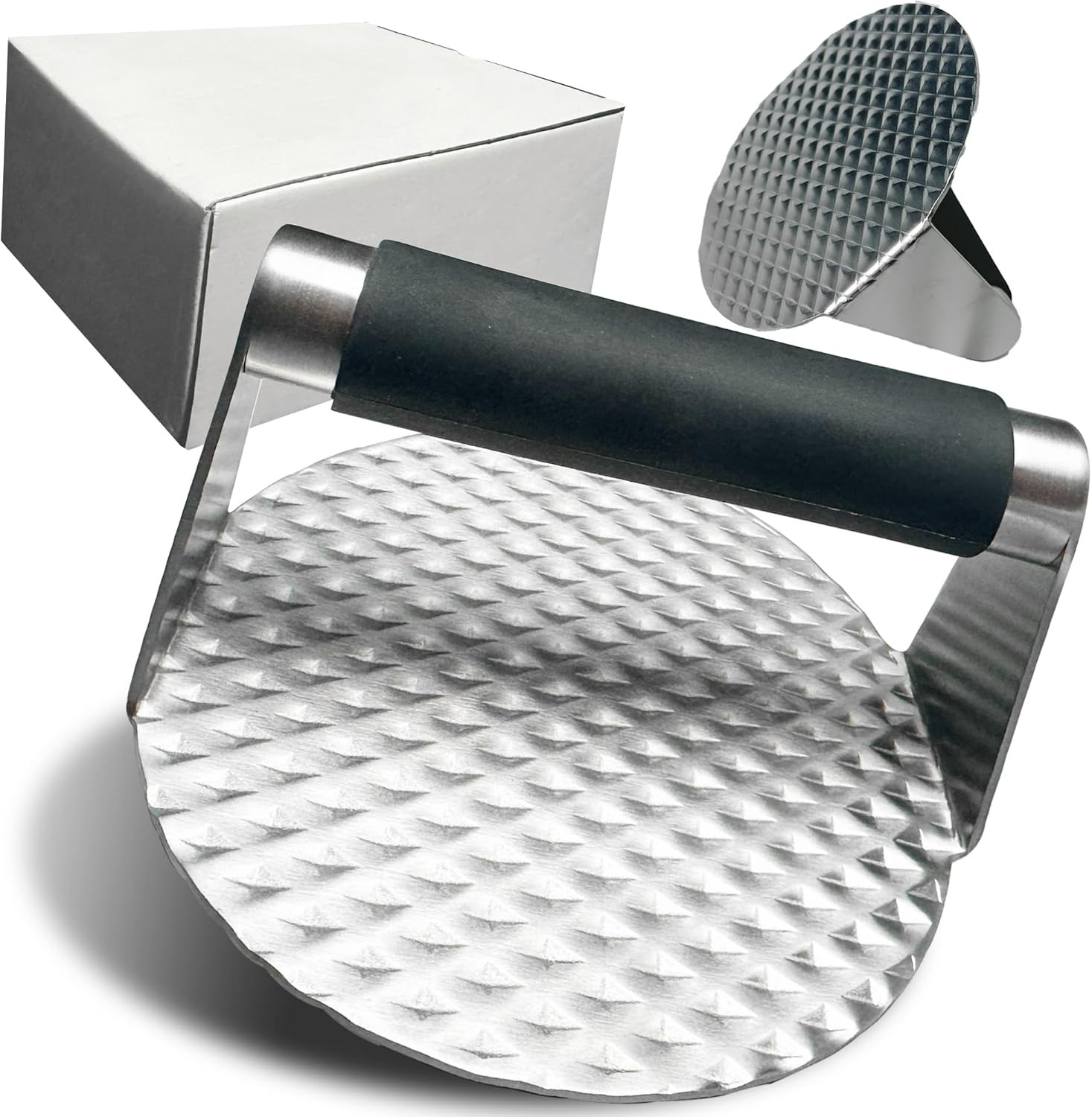 Updated Smash Burger Press,304 Stainless Steel Hamburger Press with Heat Insulat gallery