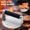 Husfunov Stainless Steel Burger Press, 5.5inch-Heat Resistant Handle, Sliver gallery