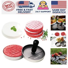 Compact Non-Stick Hamburger Press with Detachable Handle & 100 Patty Papers