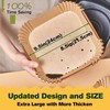 Air Fryer Liners for Power XL, Chefman 10QT 9.5''Square, Natural gallery