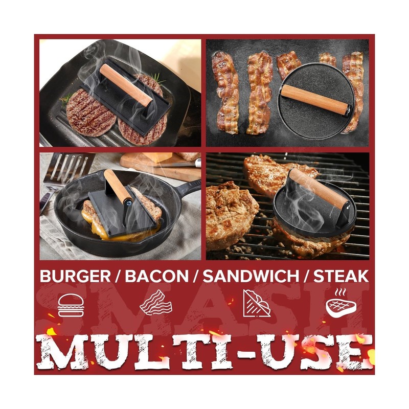 Grilliance Smash Burger Press Kit, 3 in 1 Hamburger Press Patty... Fast USA SHIP gallery