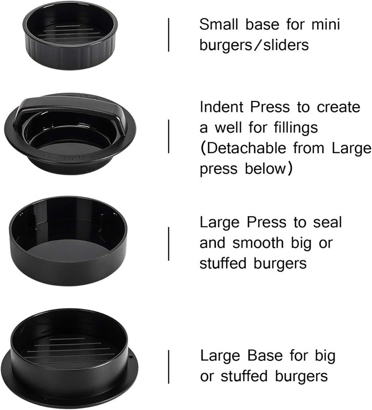 3-in-1 Non-Stick Burger Press - Perfect for Sliders & Stuffed Patties gallery