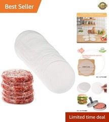 4.5-Inch Baking Parchment Rounds – 200 Sheets for Burger and Cookie Separation