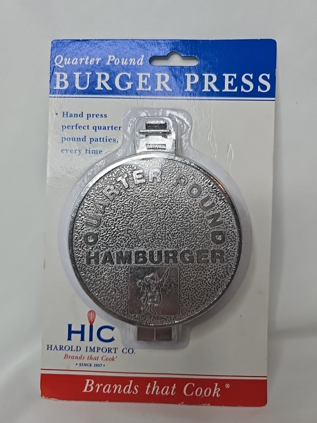 New HIC Kitchen 1/4 lb Burger Press Chicken Hamburger Crab Cake Sausage Patties gallery