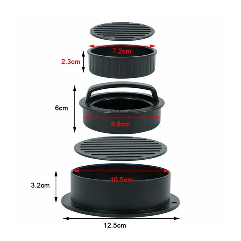 Non Stick Stuffed Burger Press Hamburger Patty Molds Maker Sliders Kitchen BBQ gallery