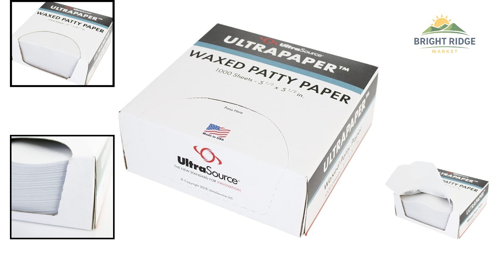 Biodegradable Patty Paper, 5.5" x 5.5" Squares, Perfect for Meat and Baked Goods gallery