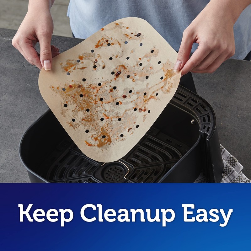 Reynolds Kitchens Air Fryer Liners Disposable, 50 Count (Pack of 1), Brown gallery