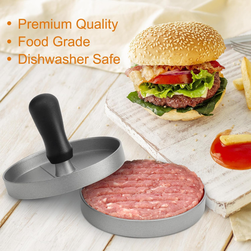 Burger Press 150 Patty Papers, Non-Stick Hamburger Patty Maker with Wax Paper, A gallery