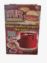 Stufz Stuffed Burger Press Hamburger Patty Maker As Seen On TV NEW Open Box