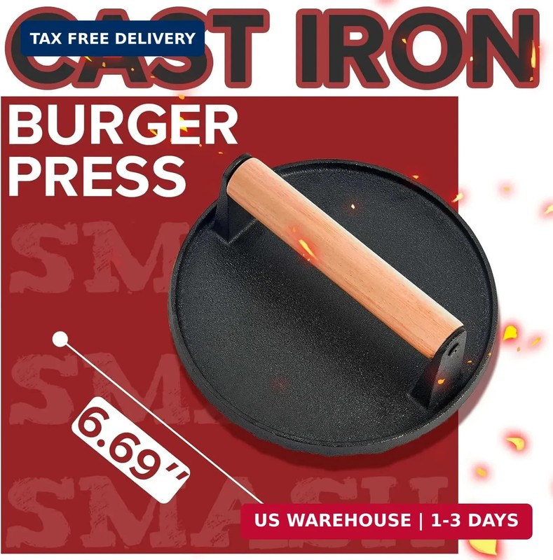 Grilliance Smash Burger Press Kit, 3 in 1 Hamburger Press Patty Maker, Dark Blac gallery