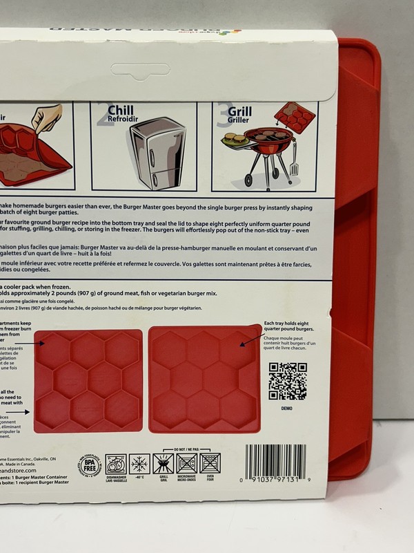 Shape + Store Burger Master 8 IN 1 - Burger Press & Freezer Container Silicone gallery