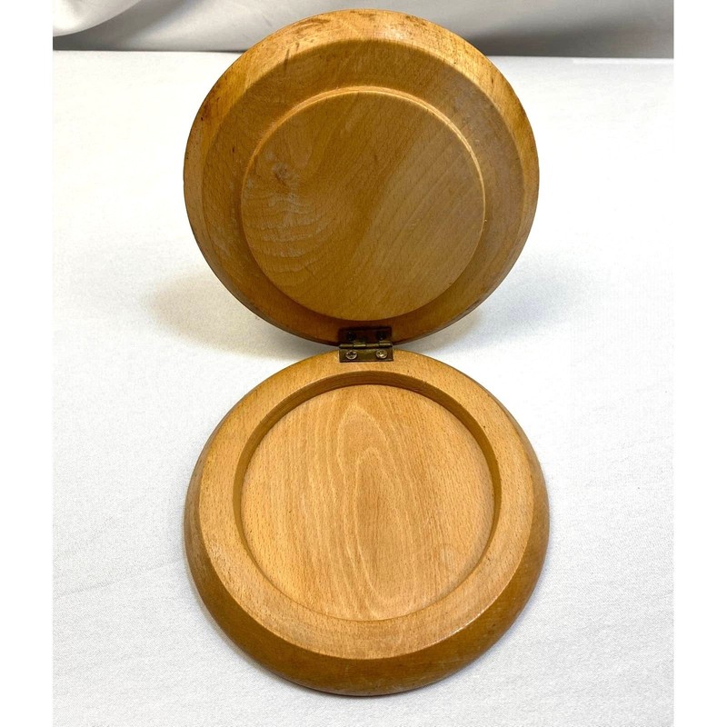 Wooden Burger Press Vintage Made in Japan MCM Retro Decor gallery